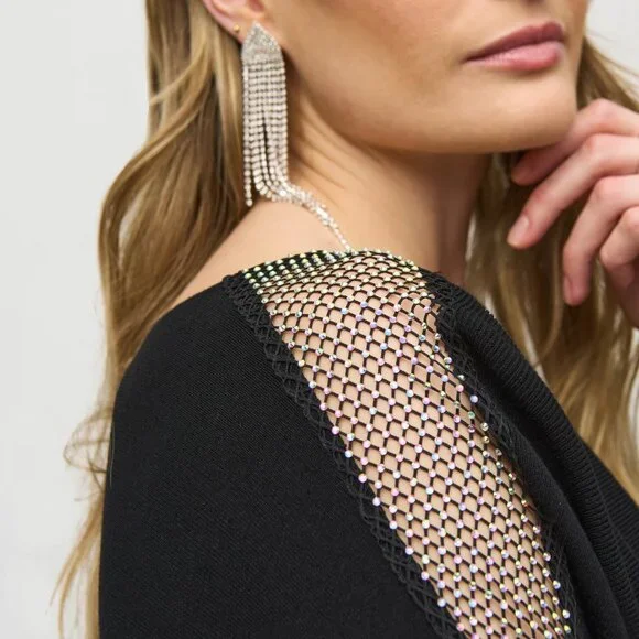 Sequined studded Ribkoff swaeter - Picture 2 of 4